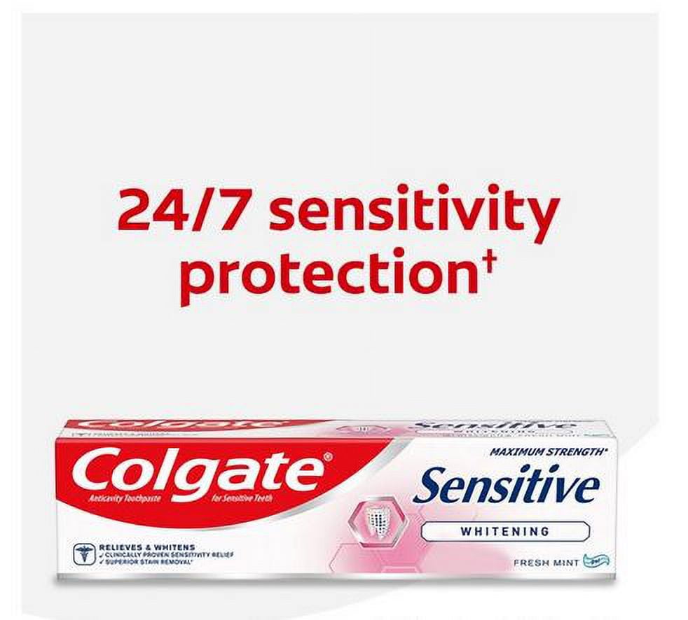 Colgate Sensitive Maximum Strength Whitening Toothpaste 6 oz (Pack of 3)