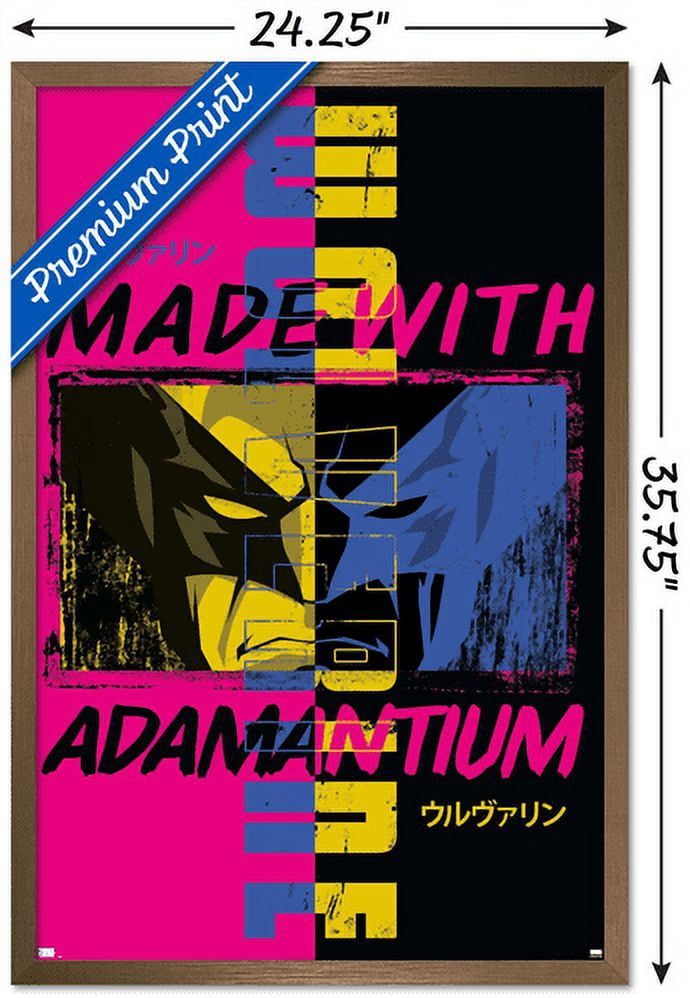 Marvel Comics - Wolverine - Made With Adamantium Wall Poster, 22.375" x 34", Framed