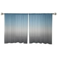 thumbnail image 2 of Gradient Blue Grey Abstract Art Semi Sheer Curtains 45 Inch Length 2 Panels Set, Sheer Kitchen Curtain Privacy Voile Window Curtain for Living Room Bedroom Rod Pocket Drapes, 2 of 7