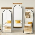thumbnail image 4 of CONCETTA 59"x16" Arched Full Length Mirror, Full Body Standing Mirror Floor Mirrors, Black, 4 of 9