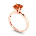 thumbnail image 2 of 1.5 ct Round Cut Simulated Red Diamond Solitaire Engagement Ring for Women in 18K Rose Gold, 2 of 5