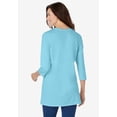 thumbnail image 2 of Woman Within Plus Size Perfect Three-Quarter Sleeve Crewneck Tunic, 2 of 6
