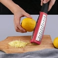 thumbnail image 6 of Zester Grater, Double-Sided Stainless Steel Grater, Cheese Zester Grater with Handle, Multi-Function Cheese and Vegetable Grater Zester Tool, Kitchen Lemon Zester Tool, Small Grater, 10.97inch, 6 of 7