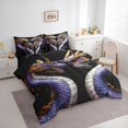 thumbnail image 2 of Homewish Grunge Dragon 7 Pieces Full Size Bedding Sets,Rustic Wildlife Full Size Bed in a Bag,Purple,Black Reversible, 2 of 8