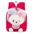 thumbnail image 4 of GobdXE Back To School Unisex Student Detachable Plush Bunny Doll Mini Backpack Color Contrast Nylon Lightweight Daily Daypack Size:One Size, 4 of 4
