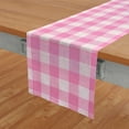 thumbnail image 4 of Linen Checkered Table Runners 72 Inches Long - 100% Pure Linen Pink Begonia Buffalo Plaid Table Runner 14 x 72 Inch Ideal for Dresser, Dining, 4 of 5