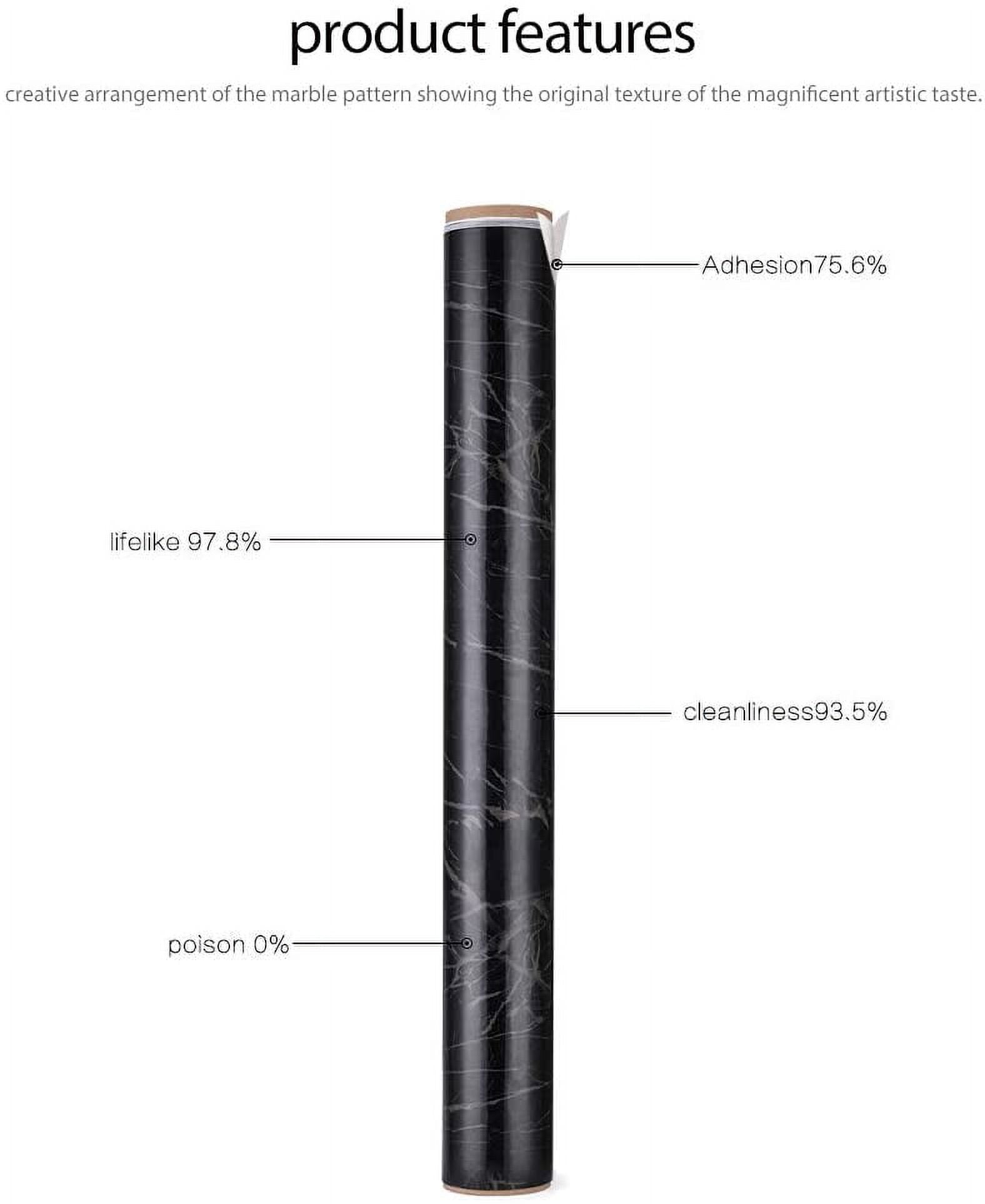 16" x 160" Marble Paper Granite Roll,Self Adhesive Thick Wallpaper for Kitchen Countertop Furniture Refurbishment,Waterproof Removable Countertop Paper Granite Vinyl Film Stick