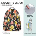 thumbnail image 5 of Pioneer Flower Floral Print Pattern Backpack for School, Cute School Bag with Adjustable Shoulder Straps and Padded Back, 15.3"x11"x7.1", 5 of 5
