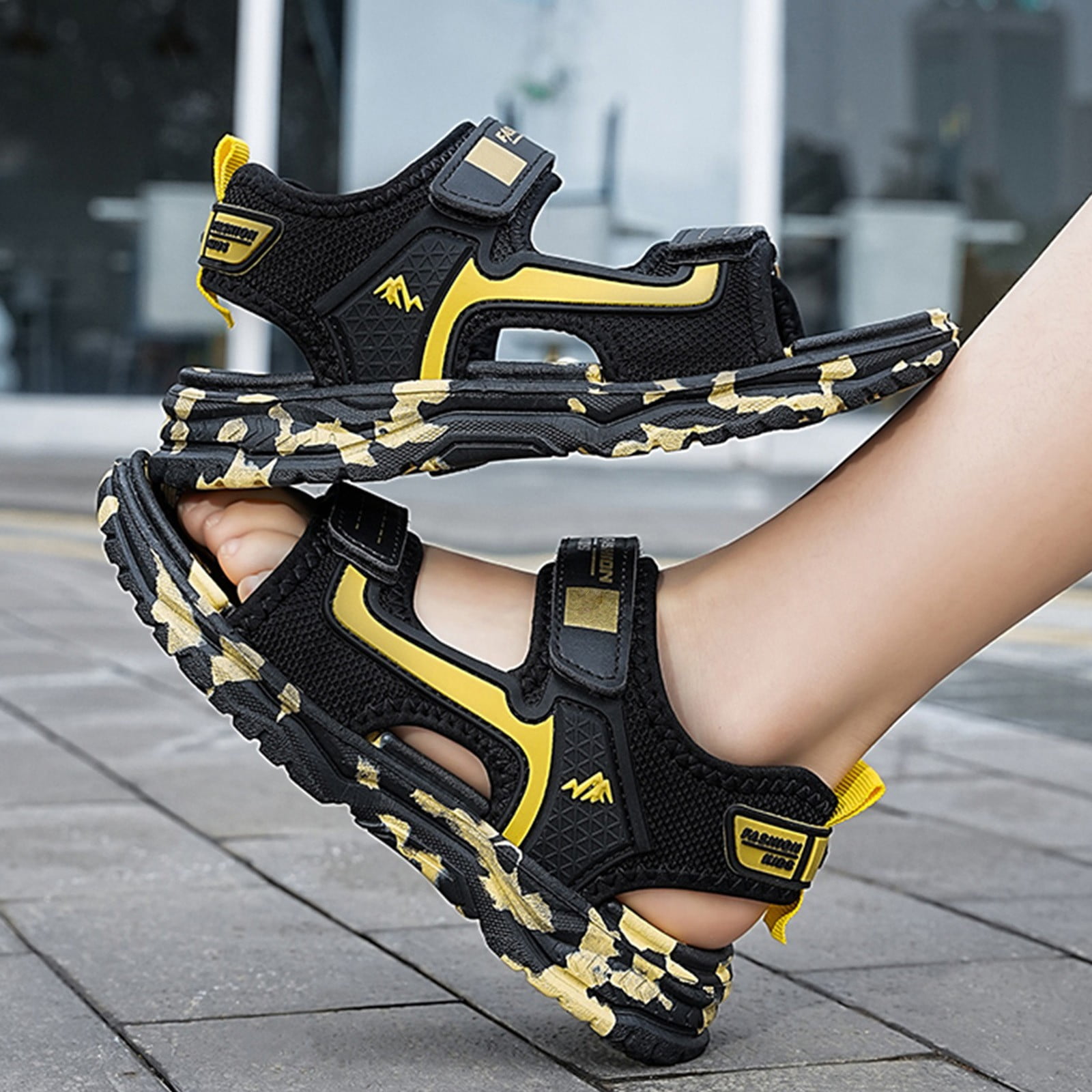 YOUSNH Children Shoes Comfortable Soft Sole Lightweight Boys Snd Girls Casual Shoes Fashion Sandals Student Beach Shoes Sandals for Children Black 11