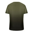 thumbnail image 4 of Odeerbi Men's Graphic T-Shirts 2024 Casual Fitness Sports Gradient Printing Shirt V-neck Short Sleeve Blouse Olive Green, 4 of 4