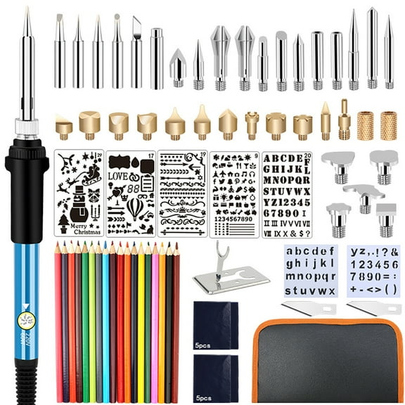 Wood Burning Kit, Professional Wood Burning Tool Set, Adjustable Temperature Wood Burner Soldering Pen, DIY Creative Wood Pyrography Pen Kit for Adults