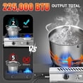 thumbnail image 5 of Ktaxon 3 Burner Propane Stove Gas Cooker with Auto Ignition,Side Shelf,225,000 BTU for Outdoor Cooking, 5 of 9