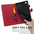 thumbnail image 2 of Dteck Case for Samsung Galaxy Tab A7 10.4-inch T500 T505 (2020 Released) ,Magnetic Patterned PU Leather Wallet Card Holder Kickstand Shockproof Protective Folio Cover,Red, 2 of 7