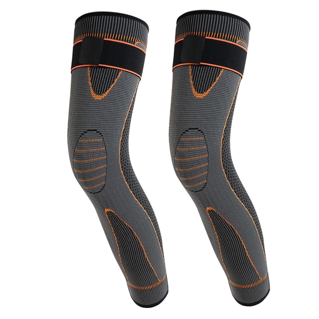 BKER Thickened And Lengthened Strap Knee Pads Knee Joint Warm Foot Pads Leg Pads Hair Compress Knitted Knee Pads