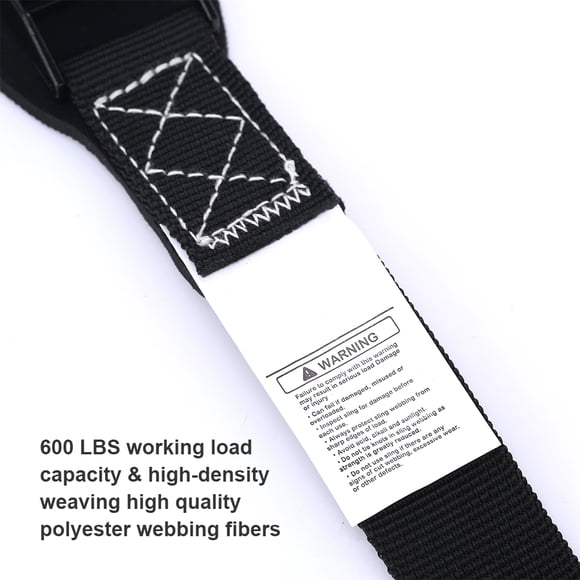 Pack of 2 Lashing Strap Small Fastener Strapping Cargo Adjustable Tie Down Nylon Ratchet Tension Belts with Buckle Portable Mortorbike Kayak 12Ft