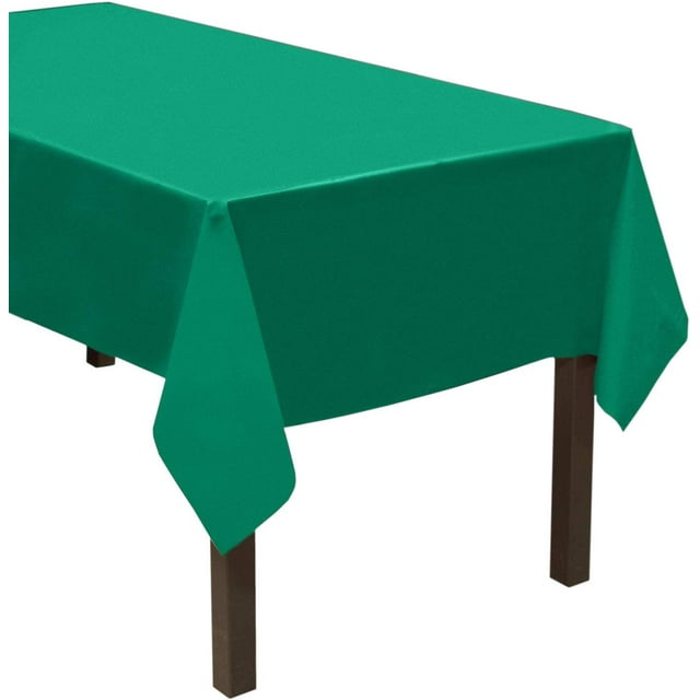 Party Essentials Heavy Duty Plastic Table Cover, 54 x 108, Kelly Green