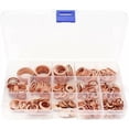 thumbnail image 1 of Copper Washer Assortment, Heat Resistance High-Pressure Rating Flat Washers Assortment for Industrial Use, 1 of 5