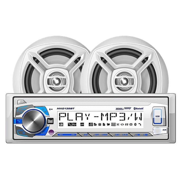 Marine Bluetooth Audio Kit with Dual Radio Receiver w/ USB, Aux