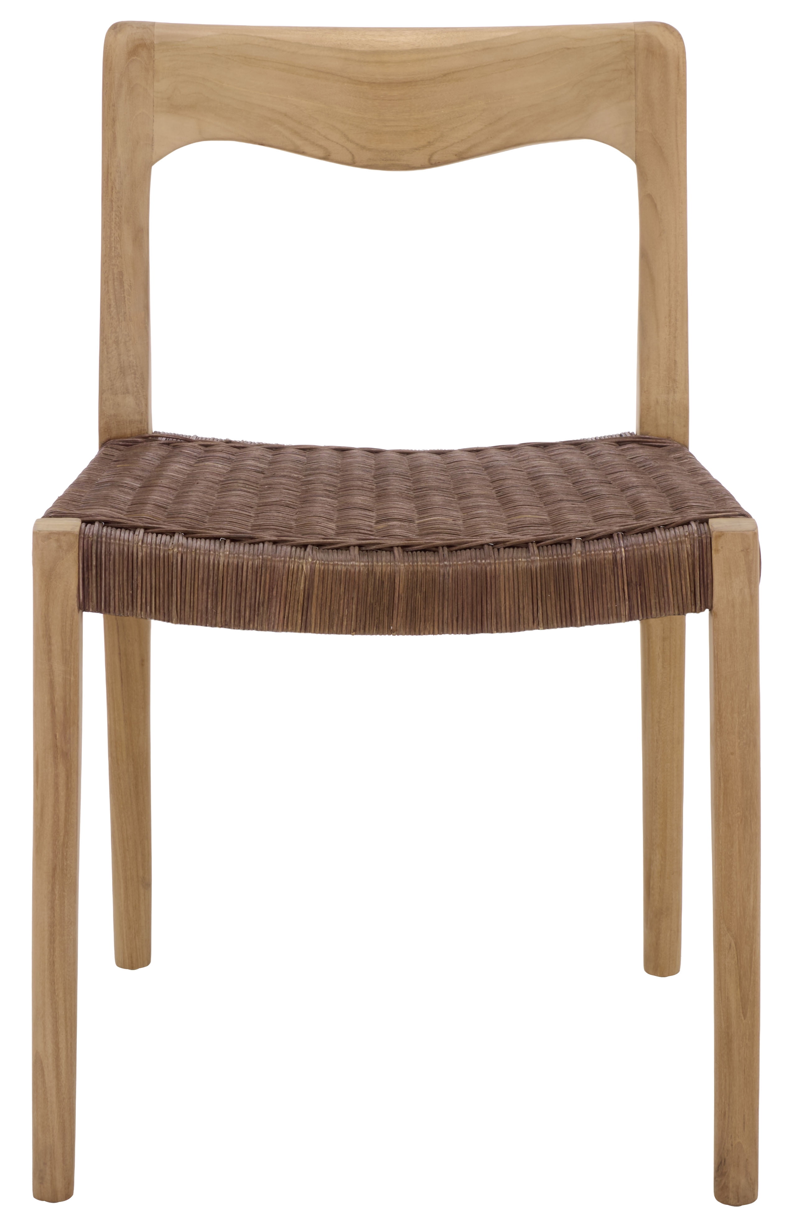 Safavieh Sezja Wicker Scandinavian Wood Dining Side Chair, Natural/ Honey