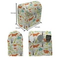 thumbnail image 5 of Cartoon Lounger Chair Bag, Wild Fox Wolf with Leaves Flowers and Leafless Trees Print, High Capacity Storage with Handle Container, Lounger Size, Orange Green and Blue, by Ambesonne, 5 of 5