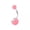 Pink, variant on Bell Button Ring Barbell Body Piercing Jewelry Belly Navel Ring Belly Navel Gift-Red