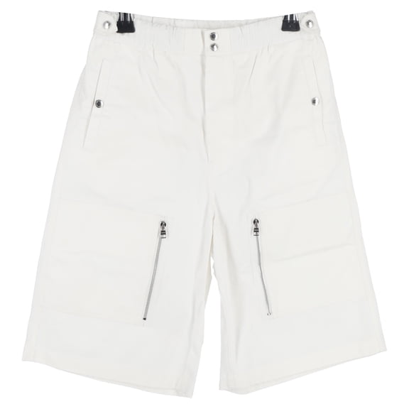 Pre-Owned Alexander Mcqueen Multi-Pocket Bermuda Shorts in White Cotton