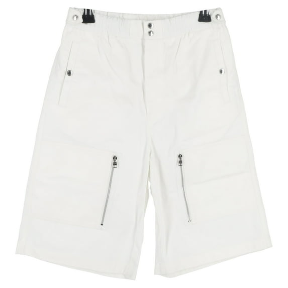 Pre-Owned Alexander Mcqueen Multi-Pocket Bermuda Shorts in White Cotton