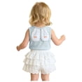 thumbnail image 2 of Toddler Girls Summer Short Sets Outfits Cotton Crewneck Short Sleeve Playwear Sets 6-12 Months 12-24 Months 2t 3t 4t 5t 6t 7t Children(Blue,3-4 Years), 2 of 2