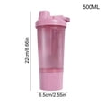 thumbnail image 3 of 500ML Handheld Fitness Sports Water Cup Protein Powder Shaking Cup Mixing Cup Equipped with Mixing Tools and Storage Compartments, 3 of 7