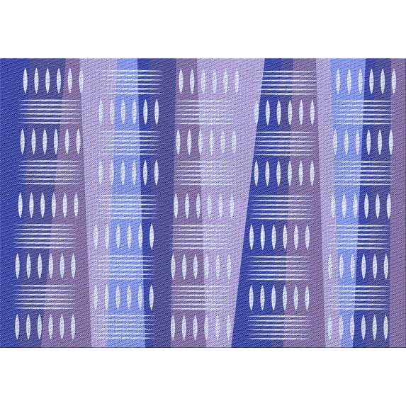 Ahgly Company Machine Washable Indoor Rectangle Transitional Slate Blue Area Rugs, 7' x 10'