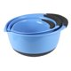 thumbnail image 3 of ¡Ofertas relámpago! Juego de tres tazones Huayishang para mezclar y ensaladeras, para cocina, con fondo suave y antideslizante, color azul grueso. Artículos esenciales de cocina en oferta., 3 of 4