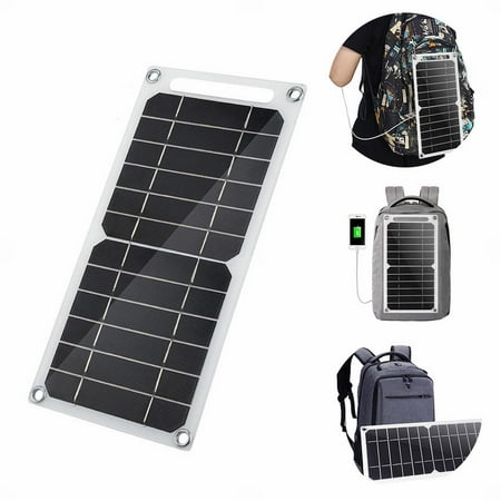 

MtsDJSKF 6W Solar Panel 5V Polysilicon USB Flexible Portable Outdoor Solar Cell Car Camping Hiking Mobile Phone Charger