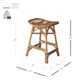 thumbnail image 4 of New Pacific Direct Damara 24" Rattan Saddle Seat Counter Stool in Canary Brown, 4 of 9