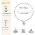 thumbnail image 5 of Chunky Cross Necklace for Women Trendy 14K Gold Silver Layered Statement Cross Pendant Charm Necklace Vintage Paperclip Herringbone Snake Choker Chain Costume Jewelry Set Gift Non Tarnish, 5 of 9