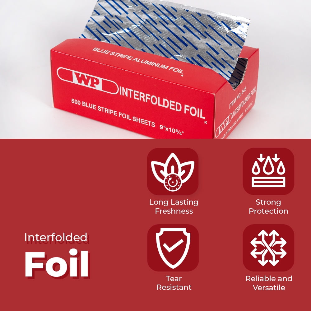 Blue Stripe Pop up 9" x 10 3/4" Interfolded Foil Sheets 6 x 500/PK
