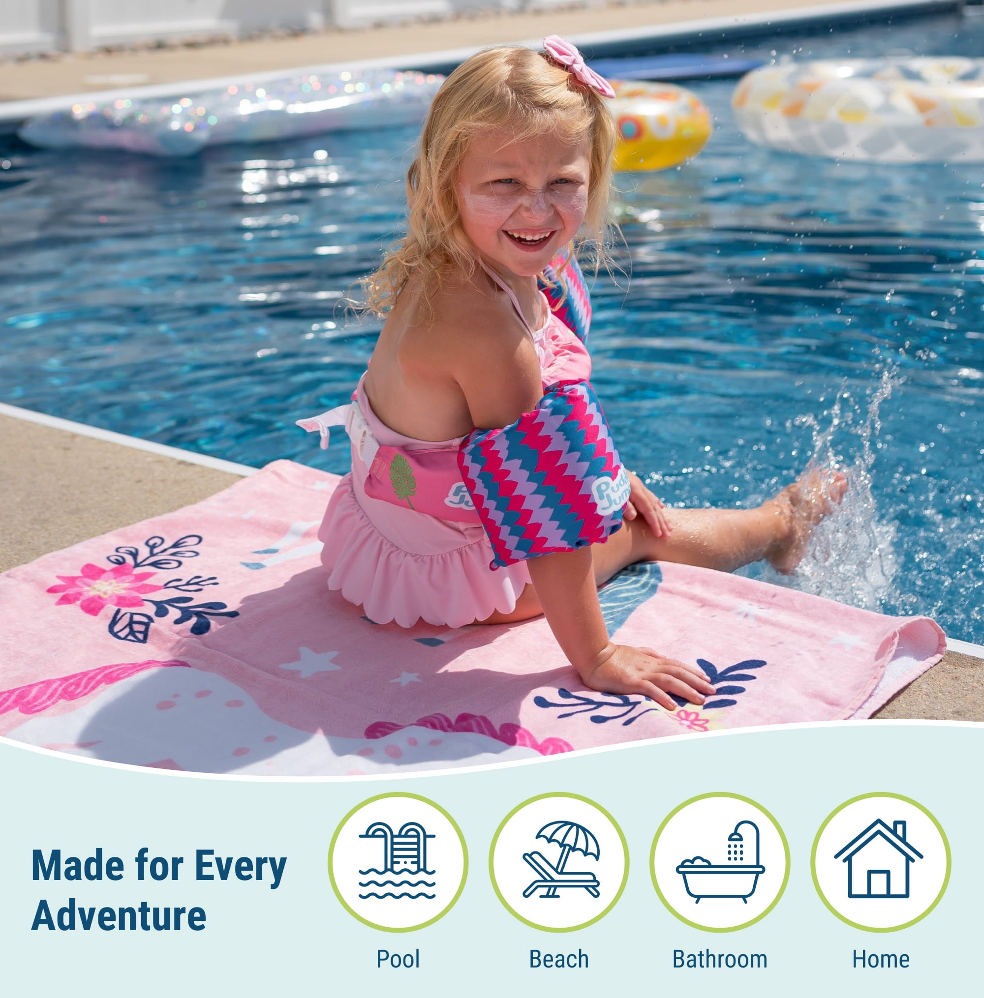 Wildkin Kids 100% Cotton Beach Towel for Boys and Girls (Strawberry Patch)