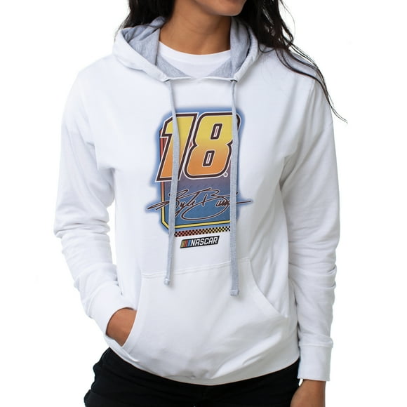 Camiseta DelSol Sudadera con capucha NASCAR Kyle Busch 10 blanco 2XL 1 Pc