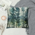 thumbnail image 2 of Leisuo Watercolor Dark Green Tree Pillow Covers Rustic Nature Forest Throw Pillow Cover Winter Christmas Decorative Pillow Cases Farmhouse Square Pillowcase for Outdoor Couch Patio, 2 of 5