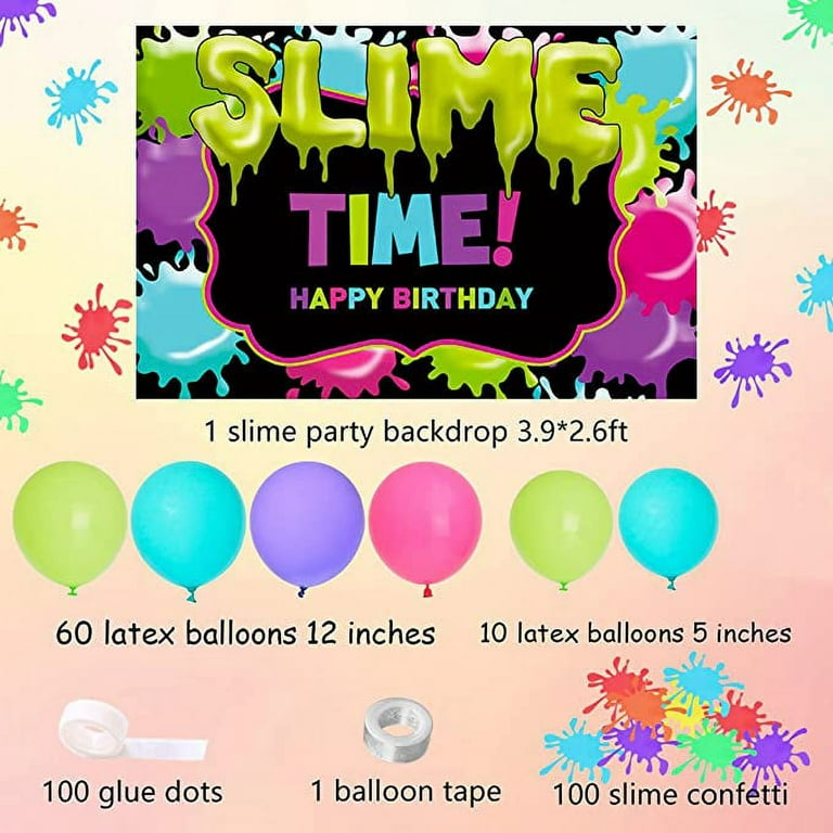 Slime Birthday Theme Party Decoration