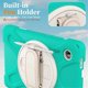 thumbnail image 2 of Funda para Samsung Galaxy Tab A9, Funda Protectora de Silicona Anti-caída + Capa de PC con Asa, Soporte, Correa para el Hombro, Resistente a Golpes, Tres Pruebas, Funda Protectora para Tablet, Verde,, 2 of 10
