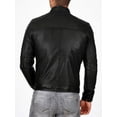 thumbnail image 3 of New Mens Leather Jacket Slim fit Biker Motorcycle Genuine lambskin jacket A101, 3 of 4