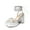 SILVER, variant on Women's Lace Up Platform Heels Rhinestone High Strappy Chunky Sandal Y2K Shoe for Club Party Date Prom