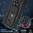 thumbnail image 5 of Moto G Power 2021 Case, with HD Screen Protector (Not Fit 2020/2022), Heavy Duty Shockproof Phone Cover with Magnetic Kickstand Ring for Motorola Moto G Power 2021, Black, 5 of 8