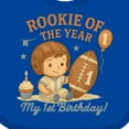 thumbnail image 4 of Inktastic Rookie of the Year First Birthday Football Theme Boys Baby Bib, 4 of 4