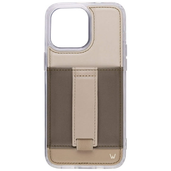 Walli Cases Sierra Beige Phone Case for iPhone 16 Pro Max with Wallet, Kickstand, and Finger Strap