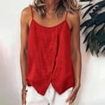 thumbnail image 2 of Hinvhai Camisole à Bretelles Spaghetti en Lin pour Femme Sans Manches Coupe Ample Rouge P(S), 2 of 8