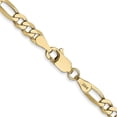 thumbnail image 3 of Avariah Diamonds Solid 14K Yellow Gold 4.2mm Flat Figaro with Lobster Lock Chain - 30", 3 of 8