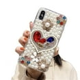 thumbnail image 1 of Cute Shiny Pearl Phone Case Compatible With Iphone 13 Pro Max Glitter Heart Phone Case, 1 of 3