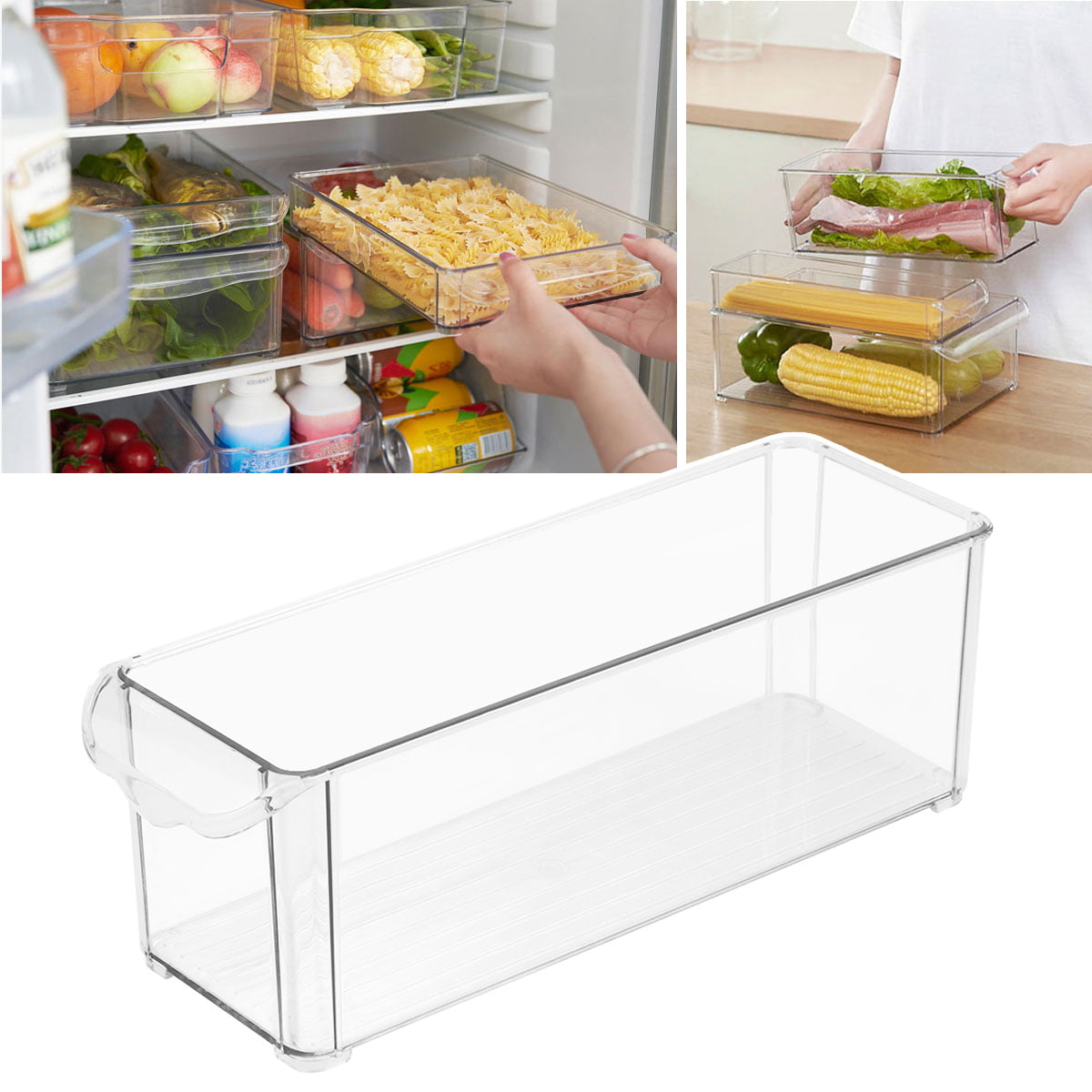 Interdesign Refrigerator and Freezer Storage Organizer Bin for Kitchen with Lid