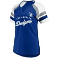 thumbnail image 2 of Women's Profile  Royal Los Angeles Dodgers Arched Notch Neck T-Shirt, 2 of 3